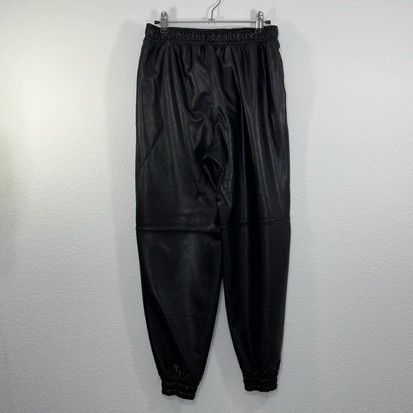 Abercrombie & Fitch Vegan Leather Black Jogger size Small - Picture 6 of 10